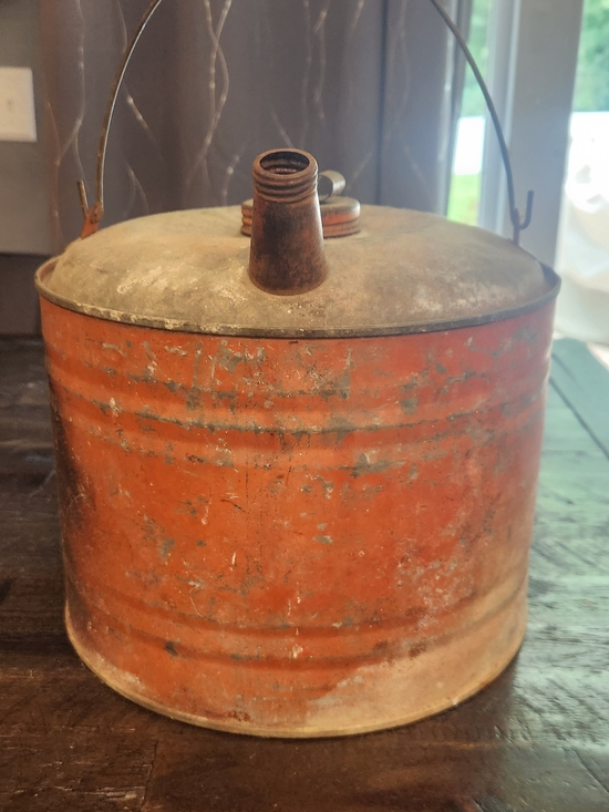 Other - Vintage Rusted Orange Metal Kettle with Spout